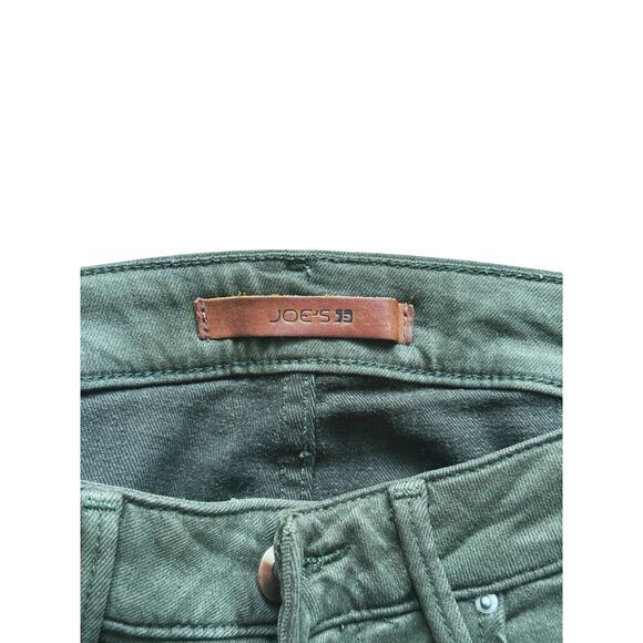 Joe’s Flawless The Vixen Skinny Ankle Jeans Sassy Green 25 Edgy Skater Holiday - Picture 4 of 6